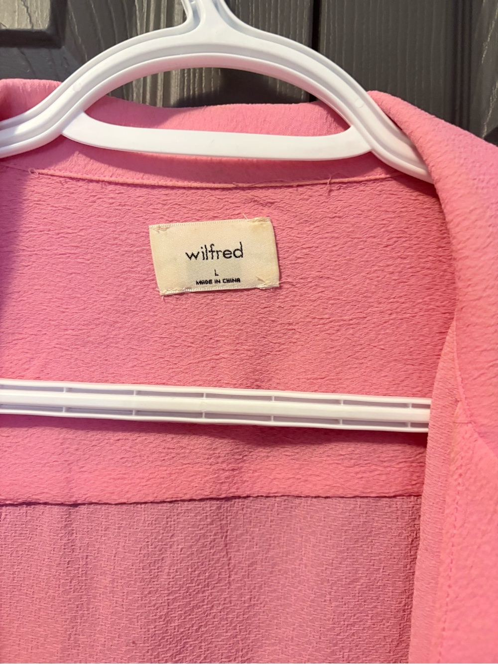 Wilfred Open-Front Pink Button-Down - Picture 4 of 4